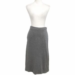 COS GREY DOUBLE ENDED SIDE ZIPPER PENCIL SKIRT - 8